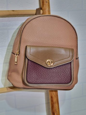 Mochila Canguro Rosa y Burdeos